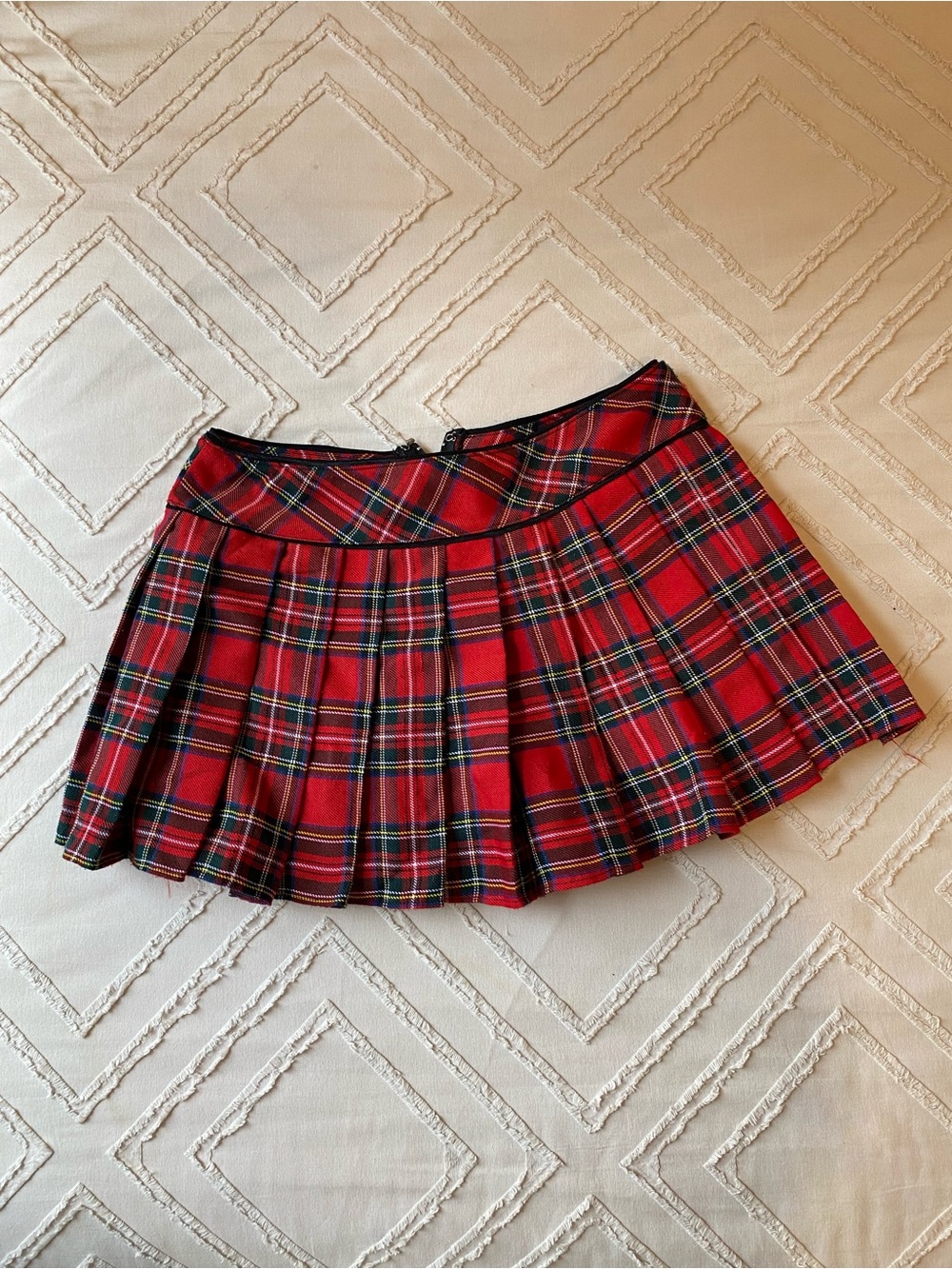 LaSENZA Schoolgirl Micro Mini Skirt - Pleated Red Plaid - Halloween Costume